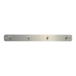 Essentials 4-Hook Rail Satin Stainless Steel 400mm x 45mm