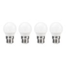 Essentials  B22 Mini Globe LED Light Bulb  250lm 2.2W 4 Pack