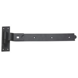 Smith & Locke Black Powder-Coated Cranked Gate Hinge Hook & Band 134mm x 355mm x 45.5mm