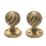Designer Levers Swirl Ball Mortice Knob Pair Antique Brass 63mm