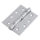 Smith & Locke  Satin Chrome Grade 13 Fire Rated Ball Bearing Door Hinges 102mm x 76mm 2 Pack