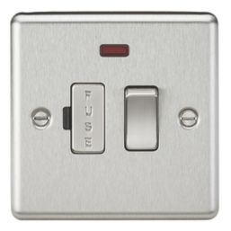 Knightsbridge  13A Switched Fused Spur with LED Brushed Chrome