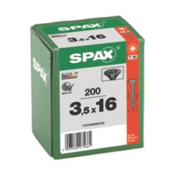 Spax Blax PZ Countersunk Self Drilling Wood Screws 3.5mm x 16mm 200 Pack