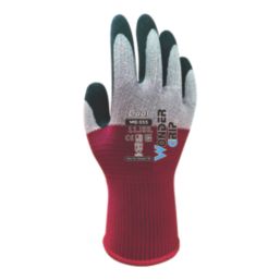 Wonder Grip WG-355 Dual  General Handling Gloves Maroon/Grey 2X Large