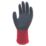Wonder Grip WG-355 Dual  General Handling Gloves Maroon/Grey 2X Large