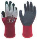 Wonder Grip WG-355 Dual  General Handling Gloves Maroon/Grey 2X Large