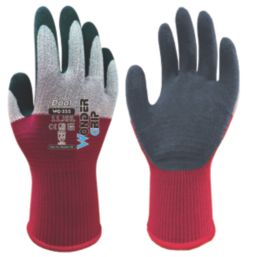 Wonder Grip WG-355 Dual  General Handling Gloves Maroon/Grey 2X Large