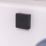 ETAL Freeflow Matt Black Square Head Bath Overflow Filler Tap  With Clicker Waste