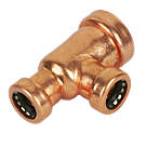 Tectite Sprint  Copper Push-Fit Reducing Tee 22mm x 15mm x 15mm
