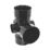 FloPlast  Solvent Weld 92.5° Double Socket Access Branch Black 110mm