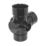 FloPlast  Solvent Weld 92.5° Double Socket Access Branch Black 110mm