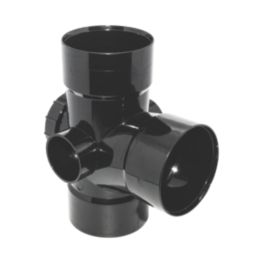 FloPlast  Solvent Weld 92.5° Double Socket Access Branch Black 110mm