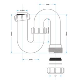 Viva Swivel 32mm Basin Magna 'S' Trap