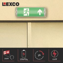 Lexco  Indoor & Outdoor Maintained or Non-Maintained Emergency Rectangular LED Bulkhead Yellow 3.5W 150lm