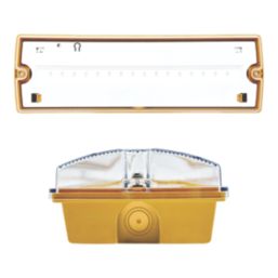 Lexco  Indoor & Outdoor Maintained or Non-Maintained Emergency Rectangular LED Bulkhead Yellow 3.5W 150lm