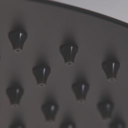 Highlife Bathrooms  Swivel & Tilt Round Rainfall Shower Head Matt Black 200mm