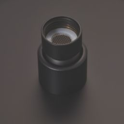 Highlife Bathrooms  Swivel & Tilt Round Rainfall Shower Head Matt Black 200mm