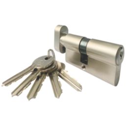 Smith & Locke  6-Pin Cylinder Thumbturn Lock 30-30 (60mm) Satin Nickel
