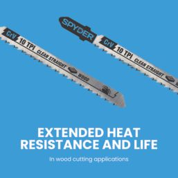 Spyder   Wood T-Shank Jigsaw Blades 5 Piece Set