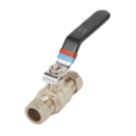 Flomasta  Compression Reduced Bore 15mm Lever Ball Valve with Black Handle