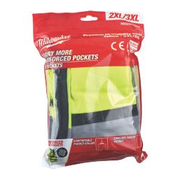 Milwaukee Premium Hi-Vis Vest Yellow 2X Large / 3X Large 46" Chest