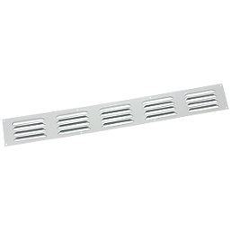 Map Vent Fixed Louvre Vent Satin Silver 466mm x 51mm