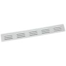 Map Vent Fixed Louvre  Vent Satin Silver 466mm x 51mm