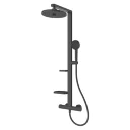Ideal Standard  Alu+ HP/Combi Flexible Exposed Silk Black Thermostatic Mixer Shower