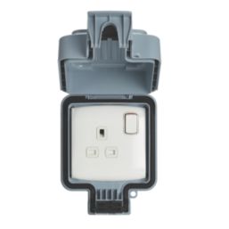 Contactum  IP66 13A 1-Gang 2-Pole Weatherproof Outdoor Switched Socket Outlet