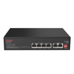 Labgear 60052PI/S 4 Port 4+2 Port PoE 10/100/1000Mbps Switch Unmanaged Gigabit PoE Network Switch Black