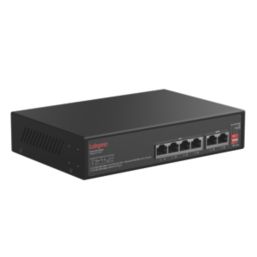 Labgear 60052PI/S 4 Port 4+2 Port PoE 10/100/1000Mbps Switch Unmanaged Gigabit PoE Network Switch Black