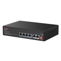 Labgear 60052PI/S 4 Port 4+2 Port PoE 10/100/1000Mbps Switch Unmanaged Gigabit PoE Network Switch Black