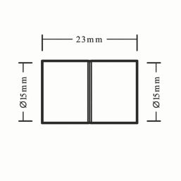 Flomasta  Copper End Feed Equal Couplers 15mm 2 Pack