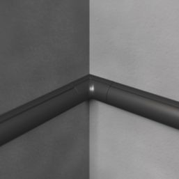 D-Line PVC Black Micro Trunking Internal External Bend Pack 4 Pieces
