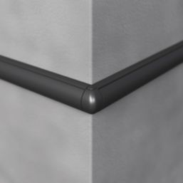 D-Line PVC Black Micro Trunking Internal External Bend Pack 4 Pieces