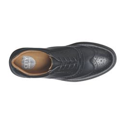 City Knights Brogue Size 10  Black  Steel Toe Cap  Safety Shoes