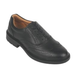 City Knights Brogue Size 10  Black  Steel Toe Cap  Safety Shoes