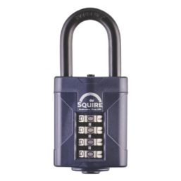 Squire  Water-Resistant Long Shackle Combination  Padlock Blue 50mm