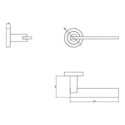 Cooke & Lewis Oanig Lever on Rose Door Handles Pair Matt Black