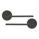 Cooke & Lewis Oanig Lever on Rose Door Handles Pair Matt Black
