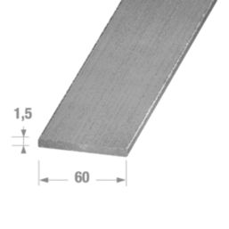 Essentials Silver Flat Profile 1m x 60mm x 1.5mm