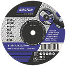Norton  Metal Cutting Disc 4 1/2" (115mm) x 1mm x 22.23mm 5 Pack
