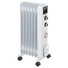 LH32N-0715T Freestanding 7-Fin Oil-Filled Radiator with Timer 1500W