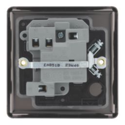 LAP  13A Switched Fused Spur with LED Antique Brass with Black Inserts