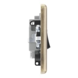 LAP  13A Switched Fused Spur with LED Antique Brass with Black Inserts