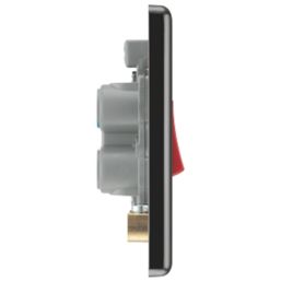 LAP  45A 1-Gang DP Cooker Switch Black Nickel with LED