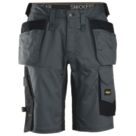 Snickers 6151 Stretch Work Shorts Steel Grey / Black 31" W