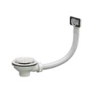 ETAL Sink Strainer Waste with Overflow White 90mm