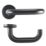 Eclipse Precision Safety Fire Rated Lever on Rose Door Handle Pair Matt Black