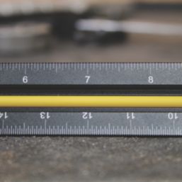Faithfull Tri-Scale Engineer Aluminium Ruler 11 3/4" (300mm)